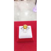 ราคา แหวนเงินแท้พลอยกลมสีเหลืองบุษราคัมเงินแท้ 92 5 (19179063255)