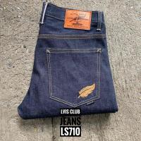 ราคา Lvis club กางเกงยีนส์ชายผ้าริมแดงหนา14ออนซ์ กางเกงยีนส์ทรงกระบอก กระดุม ริมแดงแท้ 100 (21847433034)