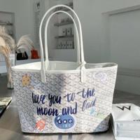 ราคา áGoyard tote bag mini Korea EMO Dog Tooth bag 2020 ใหม่ สไตล์แฟชั่นขนาดเล็ก ck Graffiti กระเป๋าถือความจุขนาดใหญ่กระเป๋าสะพายไหล่ (19991433890)