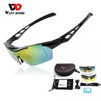 ราคา WEST BIKING การปั่นจักรยานแบบโพลาไรซ์แว่นตาจักรยานแว่นกันแดด Racing ชาย Goggle oculos แว่นตาขี่จักรยาน 5 เลนส์แว่นปั่นจักรยาน (650408667)