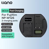 ราคา LLANO พร้อมจอแสดงผล LED ที่ชาร์จกล้อง NP W126สายชาร์จฟรีช่องคู่ชาร์จเร็วสำหรับ NP W126ฟูจิ Xs10 X100v Xt30 Xt20เครื่องชาร์จแบตเตอรี่ A5 Xe4 (21141191839)