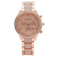 ราคา Geneva แฟชั่นเพชรฝังปฏิทินดิจิตอลนาฬิกาผู้หญิงสามตานาฬิกาผู้หญิงนาฬิกาควอตซ์ (21481101417)