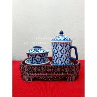 ราคา กี๋มุกพร้อมแชุดแก้วน้ำร้อนน้ำชาลายมุกและลายสับปะรด (21836598863)
