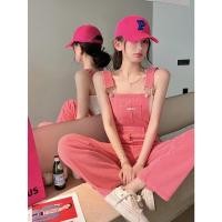 ราคา กางเกงเอี๊ยม เอี้ยมหมีสีพื้น จั้มสูท สีชมพูจั้มสูทขายาวแขนกุด เอี๊ยมเอวสูงหลวมสาย กางเกงผู้หญิงขาจั๊ม LZA394 (20566085151)