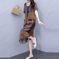 ราคา bungee ชุดเดรสคลุมท้องสตรีขนาดใหญ่กระโปรงแม่กระโปรงลายสก๊อตย้อนยุค ลายสก็อต ปกปิดหน้าท้อง ไซส์ใหญ่ รุ่นใหม่ (20480955013)