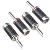 ราคา 4PCS Banana Plugs HIFI DIY Carbon Fiber Electrical Audio Speaker Cable Banana Connector Plug (19399969697)