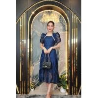 ราคา ชุดเดรส สไตล์คอปีน แขนเจ้าหญิง ผ้าลูกไม้นำเข้า (21957524304)