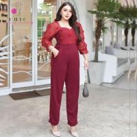 ราคา Chic Big Size จั้มสูทขายาวสาวอวบ เสื้อผ้าสาวอวบ ชุดออกงานสาวอวบ แฟชั่นสาวอวบ JL38 (22720707405)