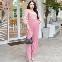 ราคา Chic Big Size จั้มสูทขายาวสาวอวบ เสื้อผ้าสาวอวบ ชุดออกงานสาวอวบ แฟชั่นสาวอวบ JL38 (22720707400)