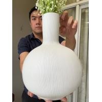 ราคา แจกันดอกไม้ สูง12นิ้ว Vase Ceramics สีขาวปนขีดลายใหม่ ตกแต่งแจกันเซรามิกที่เรียบง่ายให้สวยและทันสมัย ออกใบกำกับภาษีได้ รหัสJ003 (22409444118)