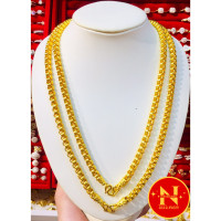 ราคา สร้อยคอลาย3ห่วง น้ำหนัก5บาท มียาว20นิ้ว24นิ้ว นพคุณห้างทอง (22183484596)