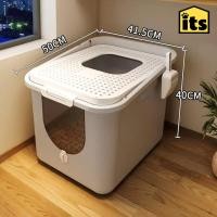 ราคา its ห้องน้ำแมวใหญ่ กระบะทรายแมวXXL ห้องน้ำแมวทรงโดม ห้องน้ำแบบปิด ฟรีที่ตักทราย ถุงดับกลิ่น (21783245605)