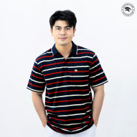 ราคา JaguarJump เสื้อโปโล รุ่น Jersey มีกระเป๋า ริ้วเล็ก (22326795815)