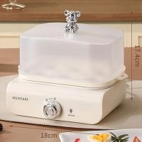 ราคา หม้อนึ่งเครื่องทำอาหารเมนูไข่นึ่งขนาดเล็ก2ชั้นเครื่องทำอาหารเช้า2ชั้นขนาดกว้างขวางใช้งานได้อเนกประสงค์เครื่องต้มไข่ปิดไฟมินิคัสตาร์ดไข่ (22499479228)