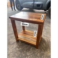 ราคา โต๊ะไม้สักลงสี โต๊พวางตู้ปลา โต๊ะข้างเตียง งานไม้หนาสวยแข็งแรง (22030835059)