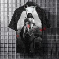 ราคา เสื้อยืดลายสักลายซามูไรสุดเท่ห์ผู้ชายแฟชั่นฤดูร้อนเสื้อยืดลายลำลองสไตล์ฮาราจูกุแนวสตรีทเสื้อแขนสั้นเสื้อยืดคอกลมฮิปฮอปพิมพ์ลาย3D สำหรับผู้ชาย (22369471911)