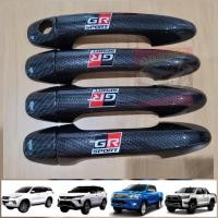 ราคา Revo รีโว้ FORTUNER ฟอร์จูนเนอร์ ครอบมือจับรุ่นมือเว้าปุ่มกด และ ไม่เว้าปุ่มกด สีดำเงา ดำเงาโลโก้ GR SPORT ใหม่ล่าสุด รถ 4 ประตู แคป ตอนเดียว (22418085141)