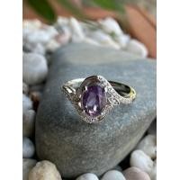 ราคา แหวนอเมทิสต์ เงินแท้ 925 เคลือบทองคำขาว (4413200141)