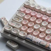 ราคา MiaXia Joy Keycap สีชมพู MOA ความสูงปุ่มกด PBT ห้าด้านระเหิดน่ารักปรับแต่งได้ตามต้องการ (22540828122)