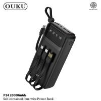 ราคา พาวเวอร์แบงค์ OUKU P33 P34 P38 Powerbank แบตสำรอง 10000mAh 20000mAh 30000mAh มีสายชาร์จในตัว (22489212262)