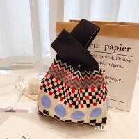 ราคา Casual ถัก Tote Bag Ins บุคลิกภาพแฟชั่นสไตล์ญี่ปุ่นและเกาหลีกระเป๋าถือพร้อมสายสะพายรากคู่สําหรับวัยรุ่น (19316249356)