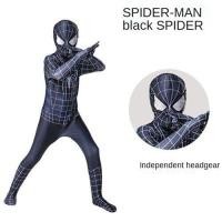 ราคา Spiderman Parallel Universe cos ชุด Spiderman เสื้อผ้า Little Black Spider Myers เด็ก tights boy suit (9694174706)