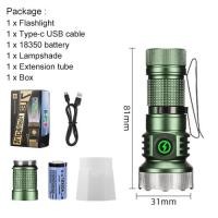 ราคา Asafee EDC LED Super Bright F473 Portable Flashlight Outdoor Camping Tactical Light XPG LED Using18650 18350 Battery TYPE C Rechargeable 11Modes Waterproof IP55 Work Safety Light (22108604273)
