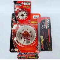 ราคา ชุดสเตอร์ โซ่ทองOsaki แท้100 14 32 120ข้อ เวพ100เก่า ดรีมเก่า โนวา เทน่า สแมส อาร์มยืด2นิ้ว (21397926653)