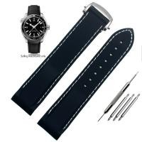 ราคา 20Mm 22Mm Curved End Rubber Watch Band For Omega Seamaster 300 Hamilton Tudor Seiko Water Ghost Waterproof Strap Watchband (20315980445)