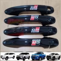 ราคา Revo รีโว้ FORTUNER ฟอร์จูนเนอร์ ครอบมือจับรุ่นมือเว้าปุ่มกด และ ไม่เว้าปุ่มกด สีดำเงา ดำเงาโลโก้ GR SPORT ใหม่ล่าสุด รถ 4 ประตู (22355665748)