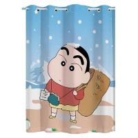 ราคา ม่านสั้นสำเร็จรูปม่านครึ่งม่านเพิ่มความหนาสำหรับระเบียงเด็กสไตล์อะนิเมะชินจังจอมแก่นลายการ์ตูนผ้าลินินหยาบบังแสงทั้งหมดม่านหน้าต่าง (20889427854)