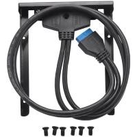 ราคา SFF USB 3 0 Front Panel Hub 2 Port Expansion Bay 20 Pin to USB3 0 Bracket Cable for Computer PC (21431075619)