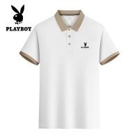 ราคา Playboy แฟชั่นผู้ชายใหม่ V คอสีทึบเสื้อโปโลระบายอากาศได้ดีและสวมสบายแบรนด์เสื้อผ้าผู้ชาย (21471596546)
