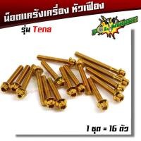 ราคา น็อตแคร้งเครื่อง tena 1ชุด16ตัว ซ้าย ขวา เลสแท้ หัวเฟือง น๊อตแคร้งเทน่า น็อตแคร้งเทน่า น็อตแคร้งtena น๊อตแคร้งtena น็อตชุด (21344102936)