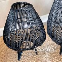 ราคา บ้านหวาย โคมไฟตั้งพื้น โคมไฟหวาย สีดำ (21540516584)