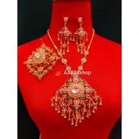 ราคา เครื่องประดับชุดไทยครบเซ็ต สร้อยคอ ต่างหู เข็มขัด สังวาลย์ ปิ่นปักผม เครื่องประดับชุดเจ้าสาว พร้อมส่ง (18461753162)