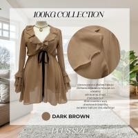 ราคา Plus size มินิเดรสชีฟองปลายแขนระบาย3ชั้นสม็อคเอวแต่งโบว์ของสาวอวบ มินิมอล รุ่น เดนนิส F55 (22686007803)