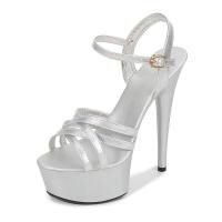 ราคา รองเท้าส้นสูงพิเศษเซ็กซี่แบบใหม่ฤดูร้อนปี2021รองเท้าแตะส้นเข็ม14ซม รองเท้าไซส์ใหญ่ผูกเชือกสีดำเบอร์44ส้นสูงมาก (20033112895)