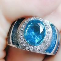 ราคา แหวนหมั้นคริสตัลสีฟ้าเพชรทรงสี่เหลี่ยมยุโรปและอเมริกาแหวนพลอยสีฟ้ายุโรปและอเมริกา (22345139387)