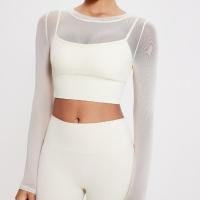 ราคา Yogatruth เสื้อกีฬารัดรูปสำหรับผู้ชายโยคะฟิตเนสแขนยาวโยคะฟิตเนสตาข่ายพร้อมบรา (22639004678)