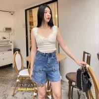 ราคา Acasey กางเกงยีนส์ผู้หญิง ขาสั้น ผ้ายืด ทรงคาร์โก้ คาร์ใจ งานสวยๆเลยค่ะ เอวสูงปรี๊ด 9612 ไซส์ S 3XL (21413200773)