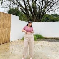 ราคา D กางเกงทรงบอยขอบขาเบิ้ล7ส่วน สาวอวบอ้วน ขาเ สาวอวบไซส์34 46 เนี้อผ้าเปเป้ใส่สบาย (22037189733)
