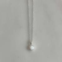 ราคา u nis Shiny Opal สร้อยคอเงินแท้ s925 จี้โอปอล (22566305838)