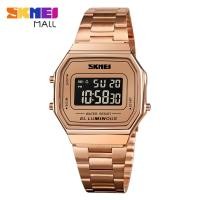 ราคา SKMEI 1647 Men Fashion Classic Watch Stainless Steel Band Digital Wristwatch for Men 50m Waterproof (7030474086)
