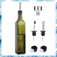 ราคา Glass Olive Oil Bottle 500 Ml Green Oil and Vinegar Bottle with Pourer and Funnel Olive Oil Carafe (21867953344)