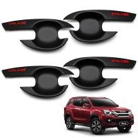 ราคา เบ้าปีก เบ้ารองมือเปิด กันรอย 4 ประตู โลโก้แดง Mu X สีดำด้าน สำหรับ Isuzu Mu X SUV ปี 2014 2019 (16035802211)