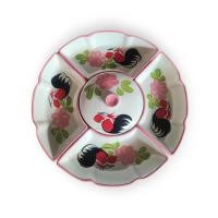 ราคา จานออเดิร์ฟเซรามิก ถาดหมุนได้ ชุดออเดิร์ฟ ใหญ่12นิ้ว ถ้วยชามเซรามิก เกรดA คุณภาพดี ถ้วยชามตราไก่ (18318603487)