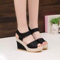 ราคา High heeled Wedge Platform Fish Mouth 2022 New Womens Peep Toe Sandals Womens Shoes Comfort Summer Designer Shoes (20033408612)