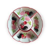 ราคา จานออเดิร์ฟเซรามิก ถาดหมุนได้ ชุดออเดิร์ฟ ใหญ่12นิ้ว ถ้วยชามเซรามิก เกรดA คุณภาพดี ถ้วยชามตราไก่ (18318603488)