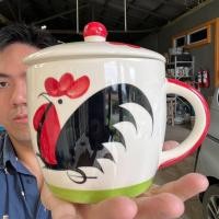 ราคา ขนาดXXLจัมโบ้ แก้ว พร้อมฝา ขนาด กว้าง4 5สูง4นิ้ว ขนาด 750ml หรือ 25 3oz ออนซ์ เซรามิค ชากาแฟ ทรงกระบอก แก้วมัค ลายไก่ ออกใบกำกับภาษีได้ (22816167497)